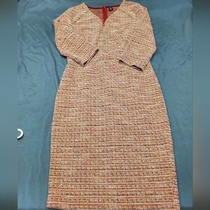 Chic Long Sleeve Tweed Dress